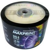 100 Midia Dvd-r Virgem Maxprint C/logo 8x/16x Max Print 4.7g